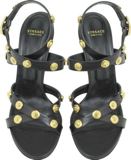 versace leather sandal